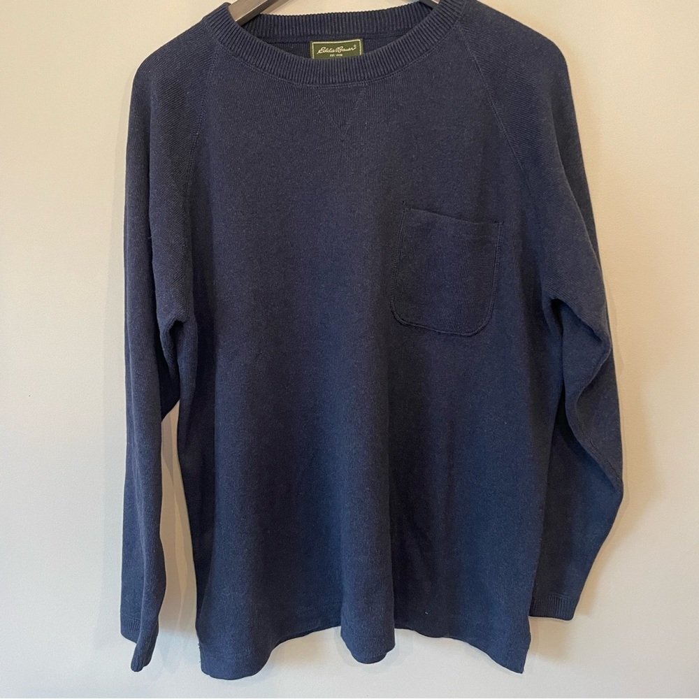 Men’s Eddie Bauer 100% Cotton Blue Sweater - size Large